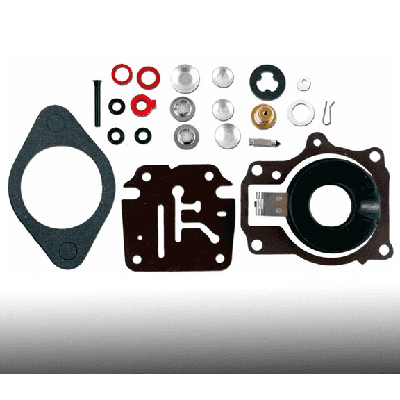 Set of 2 Carburetor Carb Rebuild Kit w Float For Johnson Evinrude 50 55 60 HP