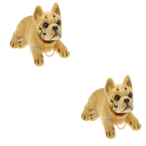 Set of 2 Cat Bobble Head Dog Nodding Head Pugilist Dog Cartoon Dog 15.5*10.5cm