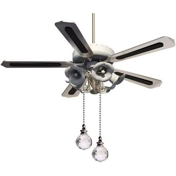 Set of 2 Ceiling Fan Pull Chain w/Decorative Crystal Ball Crystal