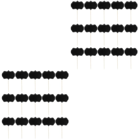 Set of 2 Cheese Chalkboard Label Insert Party Decorations