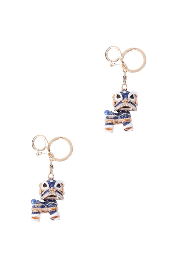 Set of 2 Chinese Dragon Key Ring Chain Creative Pendants