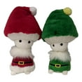 thumbnail image 1 of Set of 2 Christmas SANTA & ELF FUNGI FRIENDS 9" Stuffed Mushroom Plush by Aurora, 1 of 10