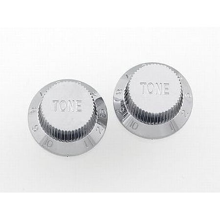 Set of 2 Chrome Plastic Tone Knobs