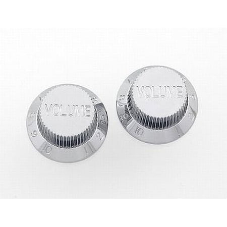 Set of 2 Chrome Plastic Volume Knobs