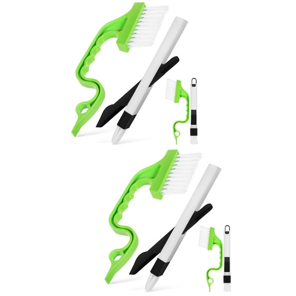 Set of 2 Cleaning Kit Grooves Brush Door Track Cleaners Dust Removal Tools