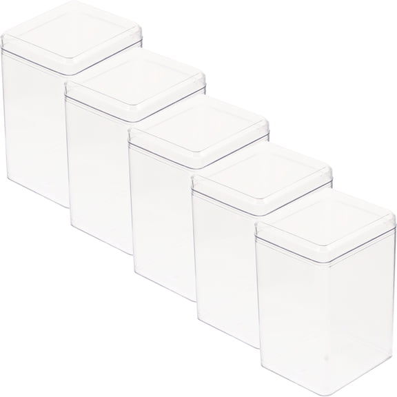 Set of 2 Clear Favor Boxes Display Miniature Case Figurine Transparent