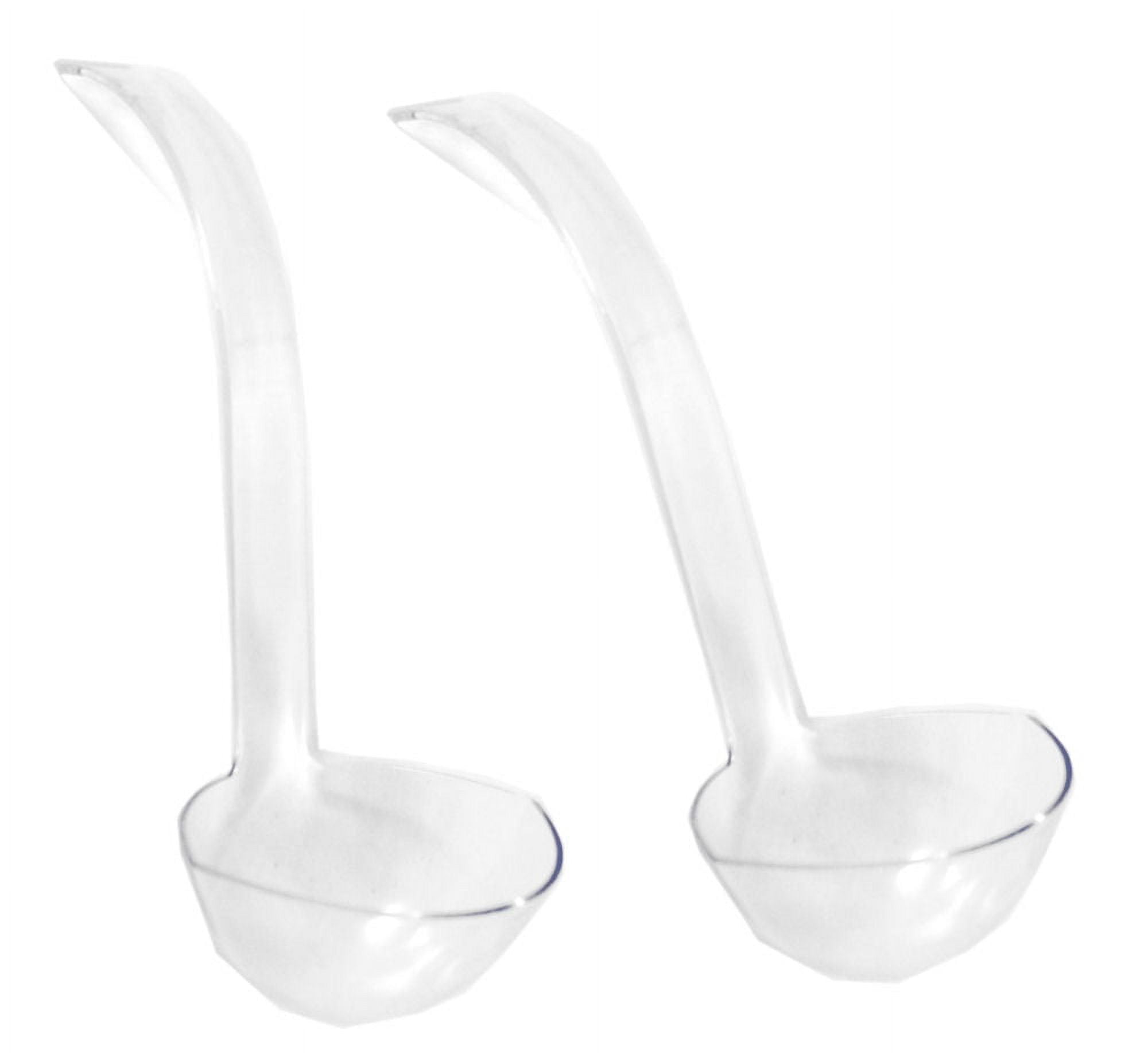 Set of 2 Clear Plastic Punch Bowl Ladles 5 oz Capacity Essential