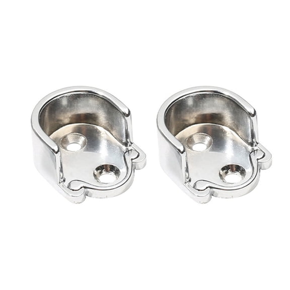 Set of 2 Closet Rod Support Bracket Rail Mount Furniture Hardware Closet Rod End Support Base Rod Holder for Clothing