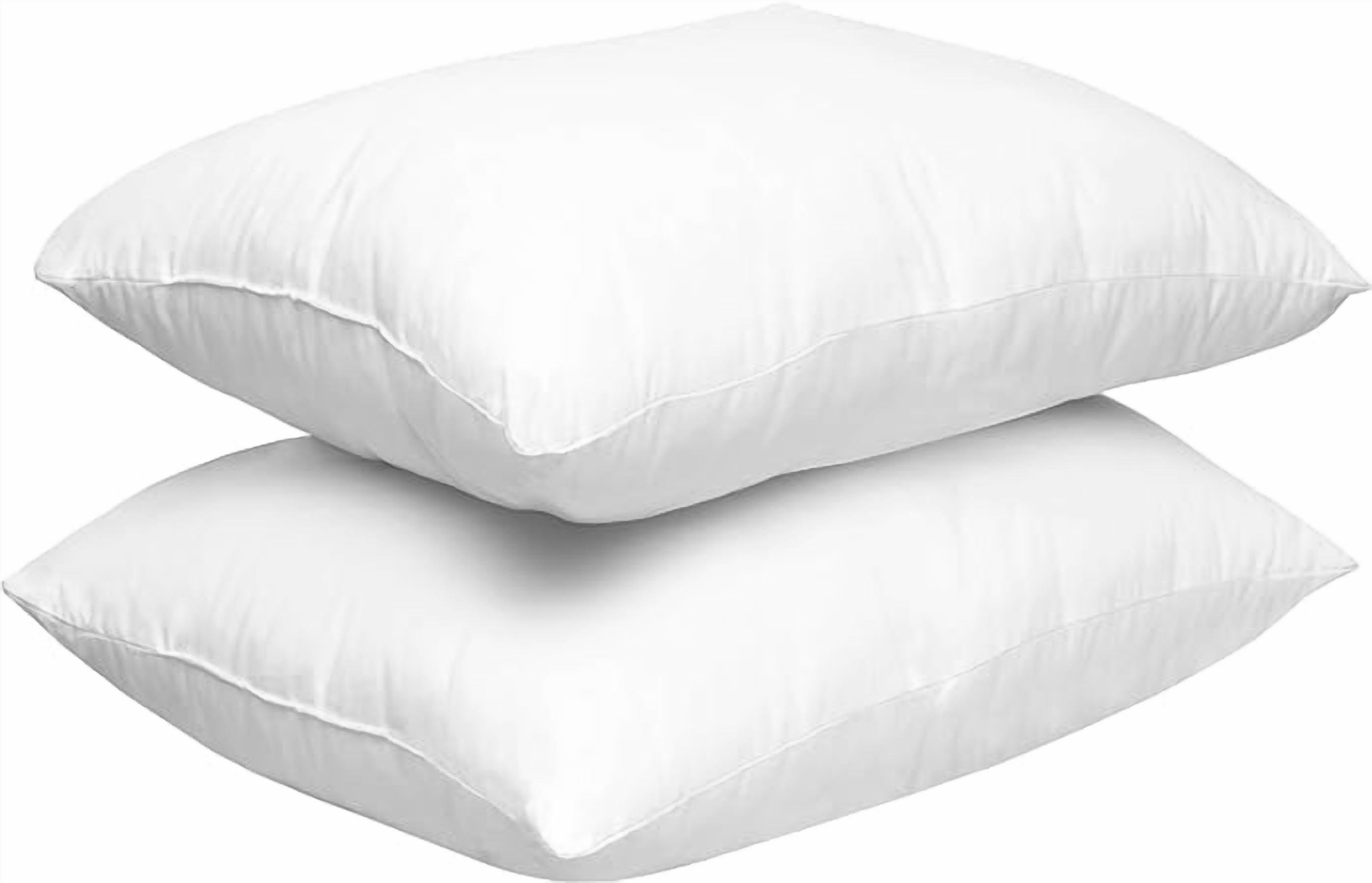 Set of 2 Cooling Gel-Infused Bed Pillows - Medium Firm Support for All Sleep Positions, 100% Cotton Cover, Standard/Queen, White