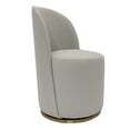 thumbnail image 1 of Set of 2 Cream Color Boucle Fabric Swivel Dining Chair, 1 of 4