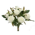 thumbnail image 1 of Set of 2 Creamy White Rose Bouquet Artificial Flower, 1 of 1