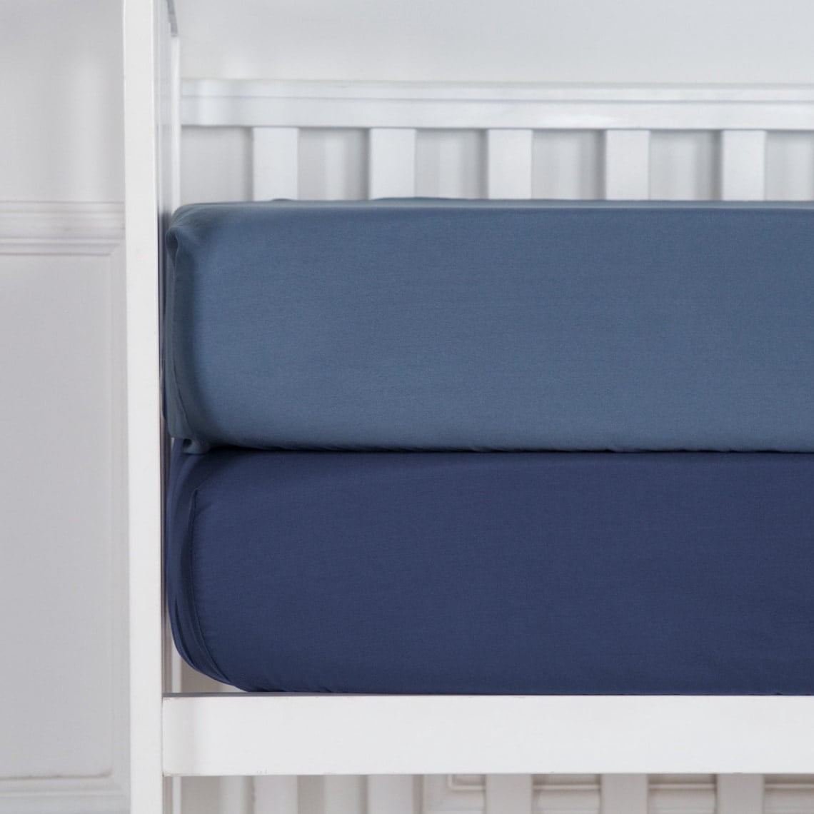 Set of 2 Crisp and Cool Percale Crib Fitted Sheets Fully elasticized crib fitted sheet (28" W x 52" L + 8" deep pocket)