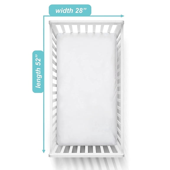 White Set of 2 - Organic cotton OR Linen Crib Fitted Sheets Fully elasticized crib fitted sheet (28" W x 52" L + 8" deep pocket)