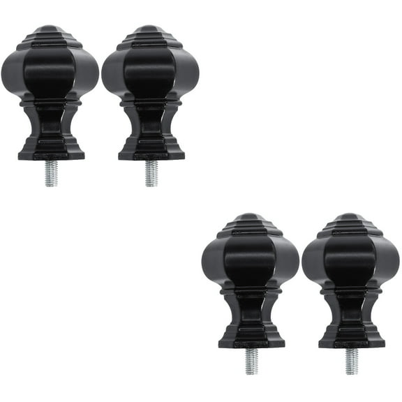 Set of 2 Curtain Rod Knob Swivel End Sash Roman Accessories Home Decoration