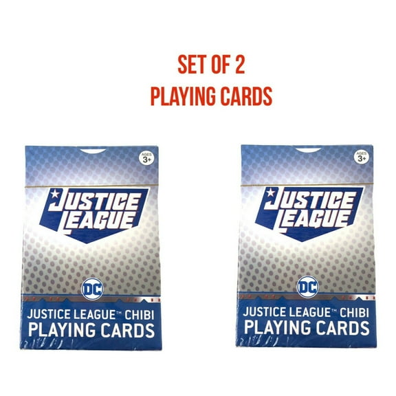 Set of 2 DC Comics Justice League Chibi Playing Cards 54 Playing Cards