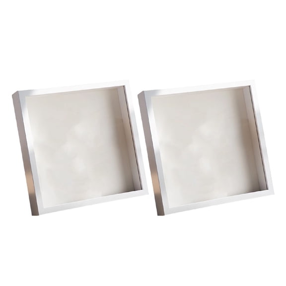 Set of 2 DIY 3D Square Wooden Photo Frames for Displaying For Crafts Flowers Keepsakes Construction for Creative Use