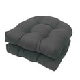 thumbnail image 1 of Set of 2 Dark Gray Corduroy Chair Cushions with Cotton Filling, Indoor Outdoor Floor Pillows for Patio and Reading Nooks, 1 of 4