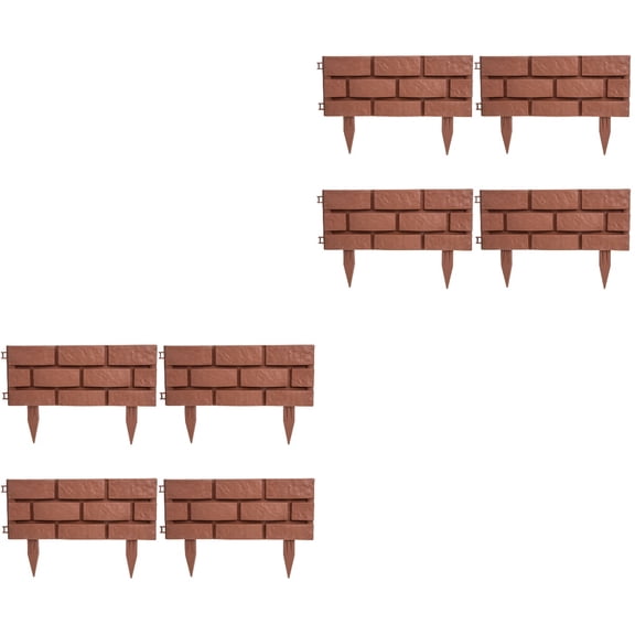 Set of 2 Deck Small Garden Fence Border Edging Decorative Decoration Landscape