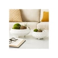 thumbnail image 1 of Decorative Tapered Bowl for Coffee Table - Contemporary Kitchen Counter Decor, Key, or Candy Bowl - Stylish Centerpiece Table Decorations or Entry Table for Home Decor Accent - Set of 2, 6", White, 1 of 11