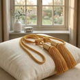 thumbnail image 1 of Evideco French Home Goods Curtain Holdbacks Set of 2 Decorative Curtain Tiebacks With Tassel - Golden Amber, 1 of 9