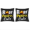 thumbnail image 1 of Set of 2 Decorative Throw Pillow Covers 18x18in - Bold " BREE PAESS Onle " Design with Fiery Volcano Pattern for Couch Bed Car, 1 of 8