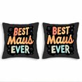 thumbnail image 1 of Set of 2 Decorative Throw Pillow Covers 18x18in - Colorful " BEST MASIS EVER " Design with Playful Shapes & Stars for Couch Bed Car, 1 of 8