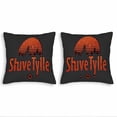 thumbnail image 1 of Set of 2 Decorative Throw Pillow Covers 18x18in - Rustic Sunset Design with Silhouetted Trees Perfect for Couch Bed or Car, 1 of 8