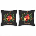 thumbnail image 1 of Set of 2 Decorative Throw Pillow Covers 18x18in - Vibrant Floral Design with Red Yellow Pink Flowers & Green Leaves for Couch Bed Car, 1 of 8