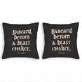 thumbnail image 1 of Set of 2 Decorative Throw Pillow Covers 18x18in with Dark Background Light Beige Quote & Star Accents for Couch Bed Car, 1 of 8