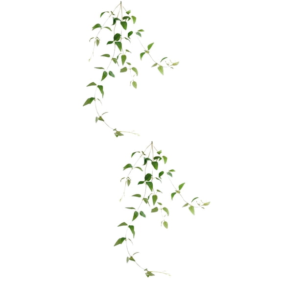 Hytrove Fake Clematis Rattan Plastic Home Wedding Decoration 2Pcs 17X14X0.2In