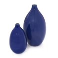 thumbnail image 1 of Set of 2 Deep Indigo Blue Ceramic Bulb Vases, 1 of 4