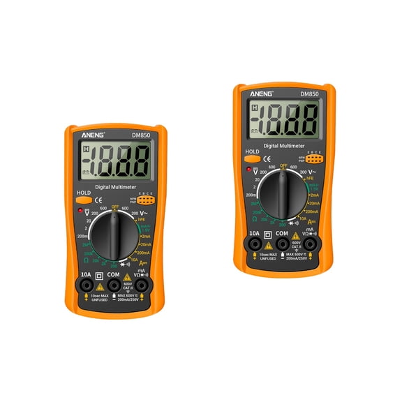 Set of 2 Digital Multimeter Pocket Cable Tester Voltmeter Orange