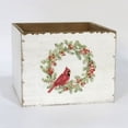 thumbnail image 1 of Set of 2 Distressed Look With Cardinal In A Wreath Decorative Box, 1 of 1