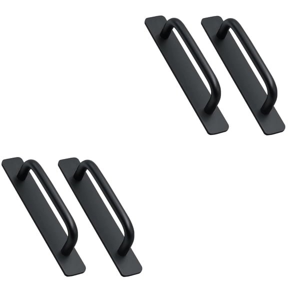 Set of 2 Door Pulls Modern Cabinet Handles Latches Screen Magnetic Black