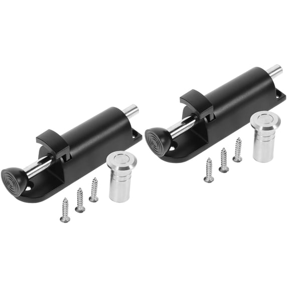 CIMAXIC Spring Loaded Latch Black High-Grade Zinc Impact-Resistant for Home 2Pcs