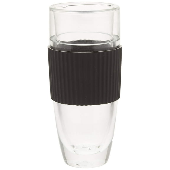 Set of 2 Double Walled Glass Chilling Tumblers with a Cooling Gel Center, 14 oz