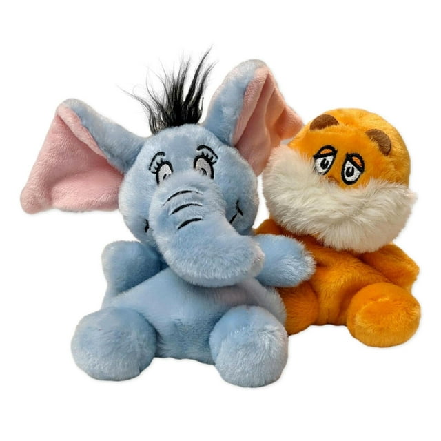 Set of 2 Dr. Seuss HORTON & THE LORAX Palm Pals 5" Stuffed Animal Plush, Aurora - Walmart.com