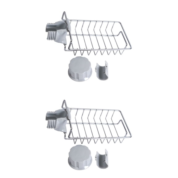 Set of 2 Drain Rack Storage Sponge Cleaning Rags Space Housewarming Gift Present Brush Holder