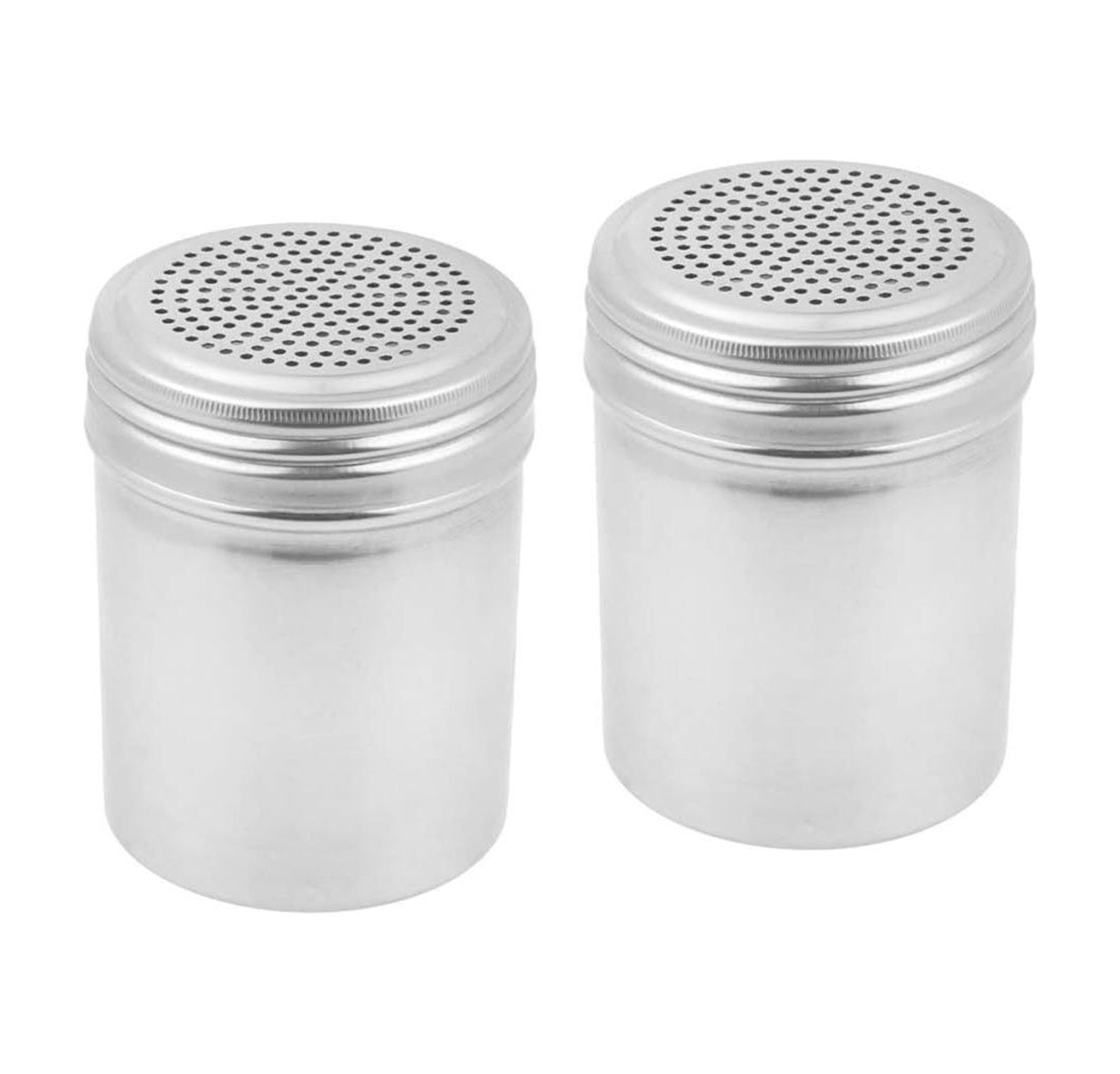 (Set of 2) Dredge Shakers 10 Oz, Stainless Steel Spice Shakers for ...