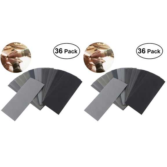 Set of 2 Dry Wet Sandpaper Waterproof Silicon Carbide Grit Block Kit Assortment