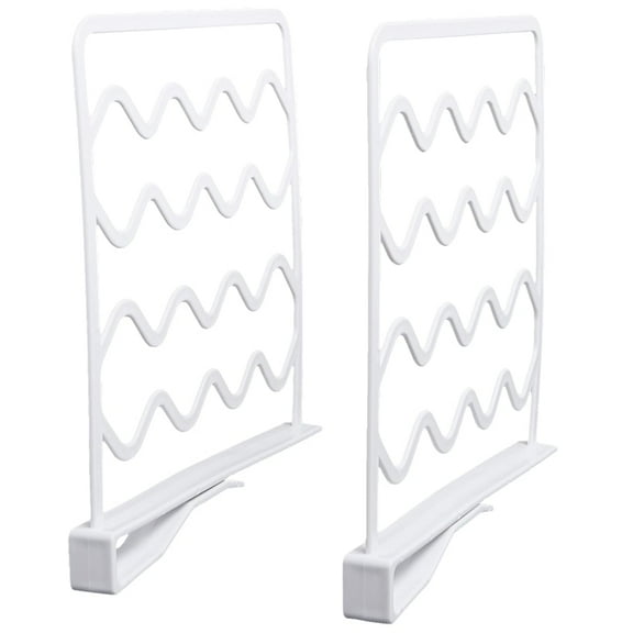 Plastic Closet Shelf Divider and Rack - Set of 2