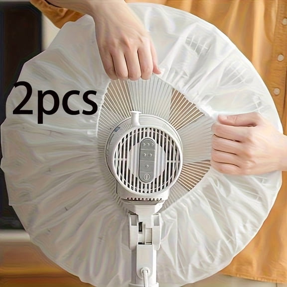 Set of 2 Dust Covers for Electric Fans Durable PVC Plastic Protective Covers Suitable for All Fans Easy to Clean Design for All Seasons Dual Use