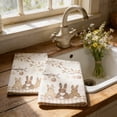 thumbnail image 1 of Set of 2 Easter Themed Kitchen Dish Towels Hand Towels Absorbent Tea Towels for Cooking Baking and Holiday Decor(A), 1 of 6