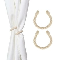 Set of 2 Elegant Rope Curtain Tiebacks – Decorative Holdbacks for Drapes in Ecru – Perfect for Living Room, Bedroom or Office Decor