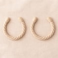 thumbnail image 1 of Evideco French Home Goods Curtain Holdbacks Set of 2 Elegant Rope Curtain Tiebacks – Decorative Holdbacks for Drapes in Ecru – Perfect for Living Room, Bedroom or Office Decor, 1 of 9
