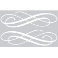 thumbnail image 1 of Set of 2 Elegant Swirls Vinyl Wall Decals Home Decor Stickers, 11.5x3-inch, White, 1 of 6
