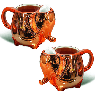 Servette Home Elephant Tea Mug with Tea Bag Holder 16oz