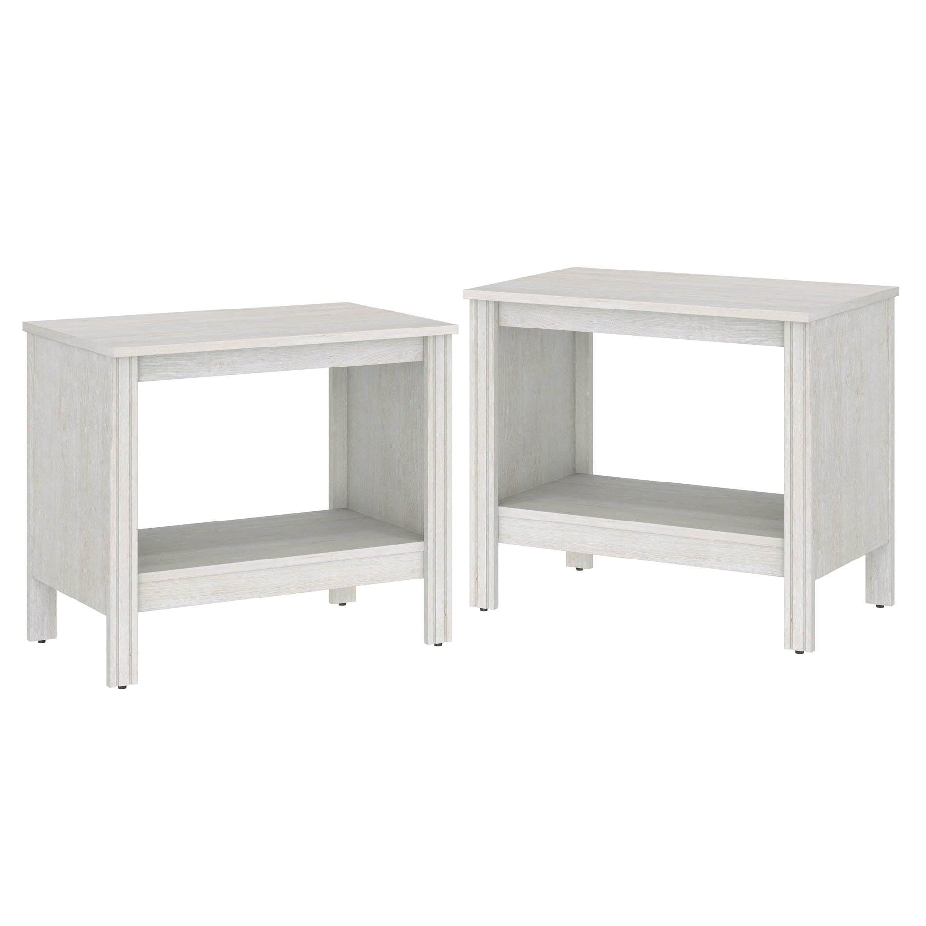 Set of 2 End Tables for Bedroom, Small Side Table Wood Nightstand with