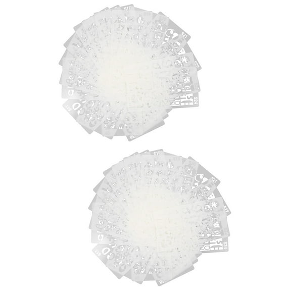 Set of 2 English Alphabet Template Stencils Scrapbooking Child