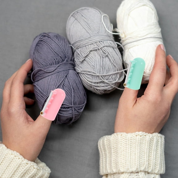 WHAMVOX Ergonomic Knitting Accessories Multi Durable for Knitting 2Pcs